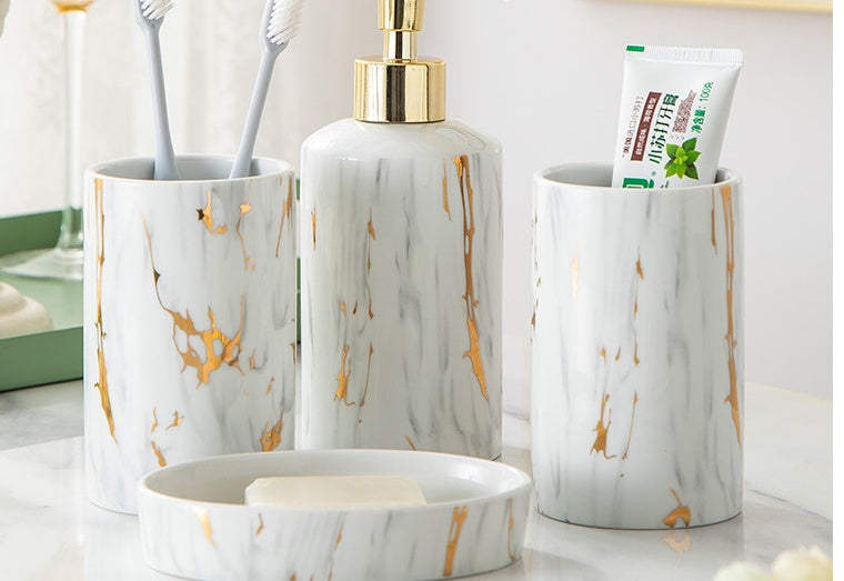 Keramik Badezimmer-Set 4-teilig