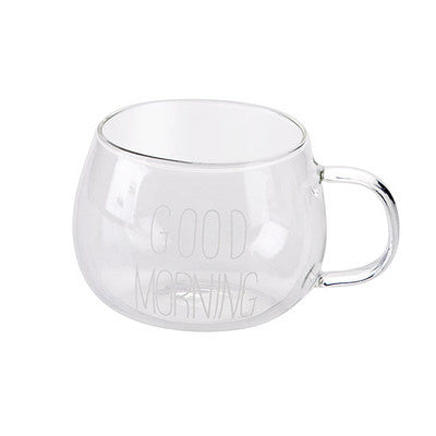 Kaffeeglas mit Spruch