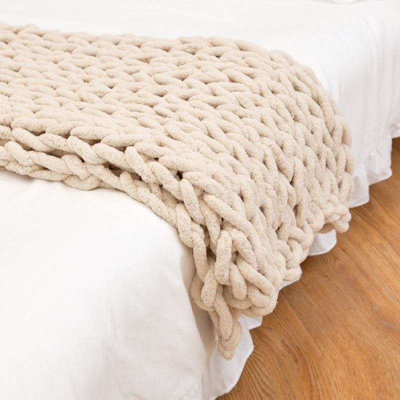 Grobstrickdecke
