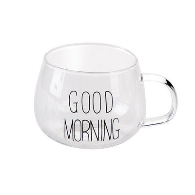 Kaffeeglas mit Spruch