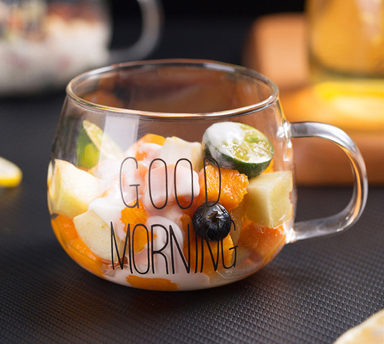 Kaffeeglas mit Spruch