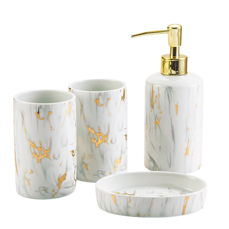 Keramik Badezimmer-Set 4-teilig