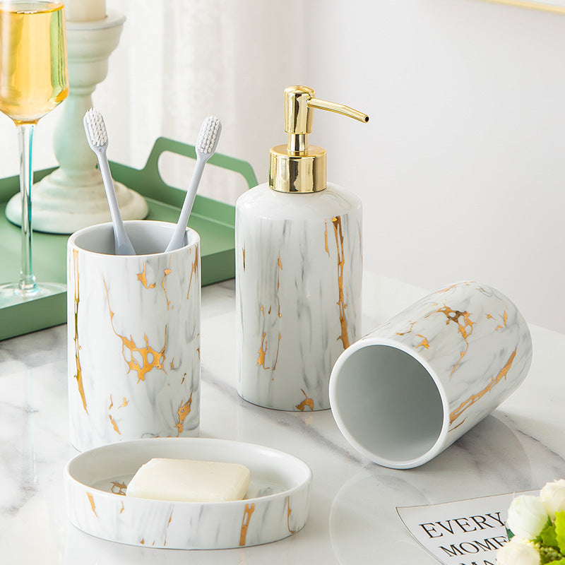 Keramik Badezimmer-Set 4-teilig