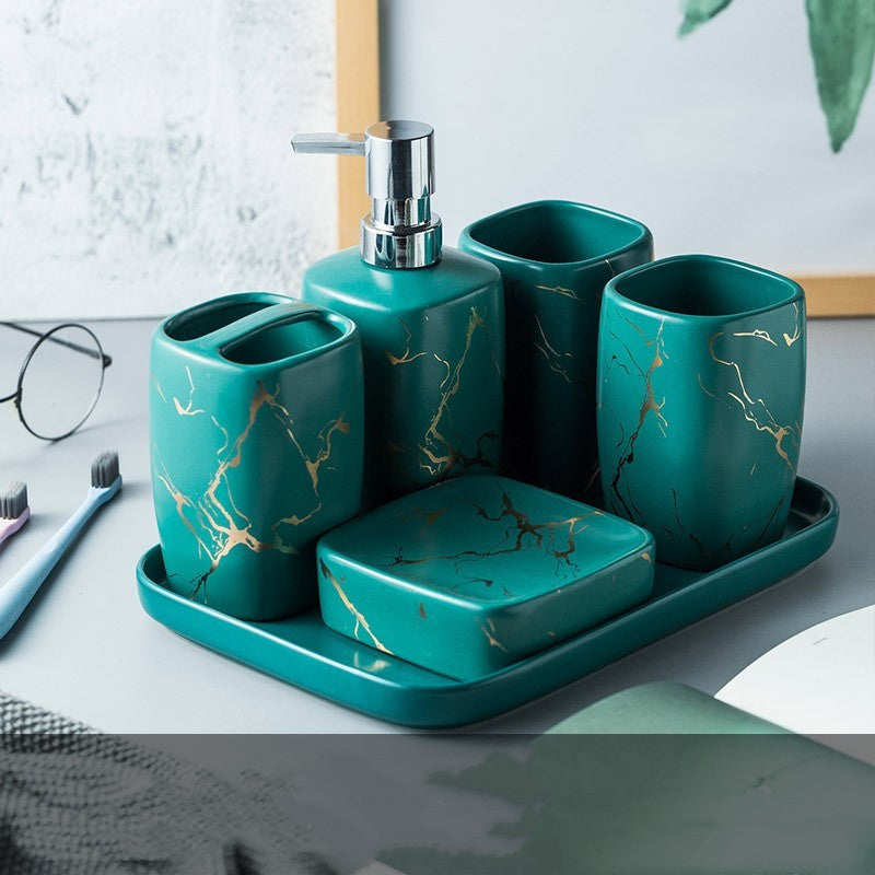 Badezimmer-Set aus Keramik