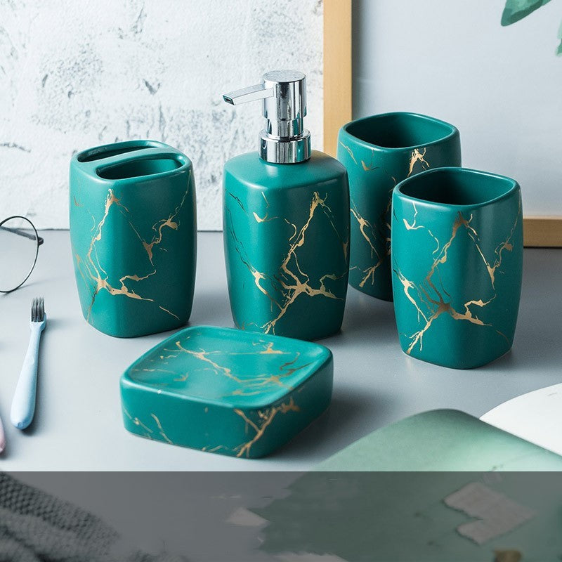 Badezimmer-Set aus Keramik
