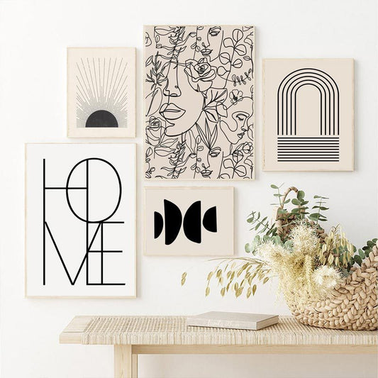 Boho Wandbild auf Leinwand